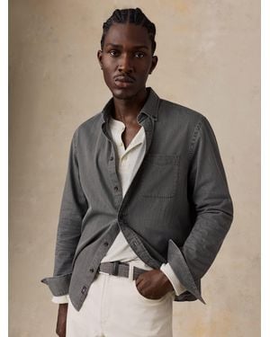 Faherty Patina Chambray Shirt - Gray