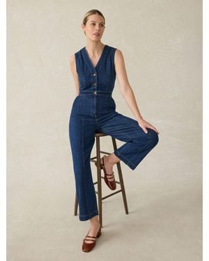 Faherty Denim Giselle Jumpsuit - Blue