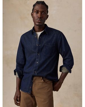 Faherty Original Cotton Denim Shirt - Blue