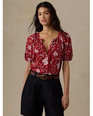 Faherty Voile Lettie Top - Red