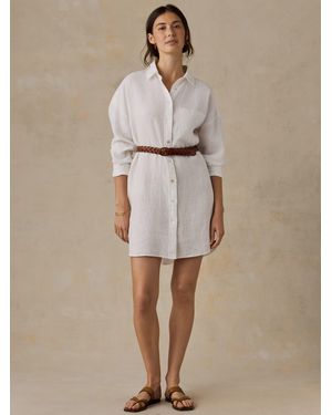 Faherty Laguna Linen Kova Shirtdress - Natural