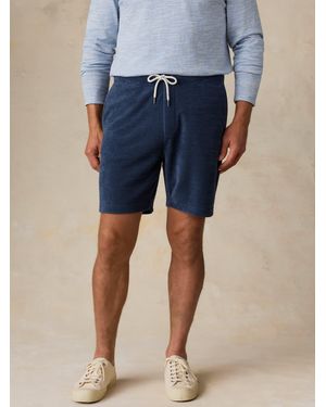 Faherty Cabana Towel Terry Sweatshort - Blue
