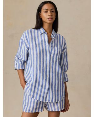 Faherty Laguna Linen Relaxed Shirt - Blue