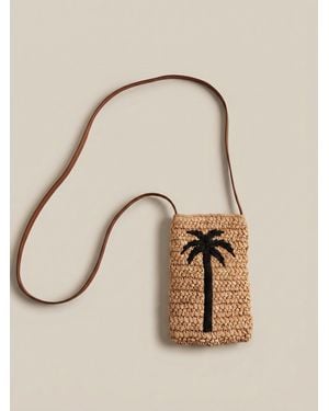 Faherty Straw Palm Crossbody - Natural