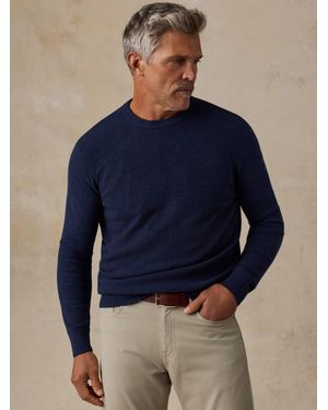 Faherty Jackson Crew Jumper - Blue