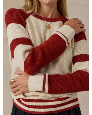 Faherty Throwback Crew Sweater - Brown