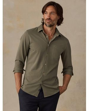 Faherty Costa Piqué Shirt - Green