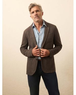 Faherty Inlet Knit Tweed Blazer - Natural