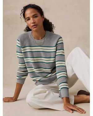 Faherty Throwback Crew Jumper - Grey