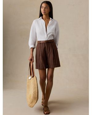 Faherty Sun Strider Pleated Short - Natural