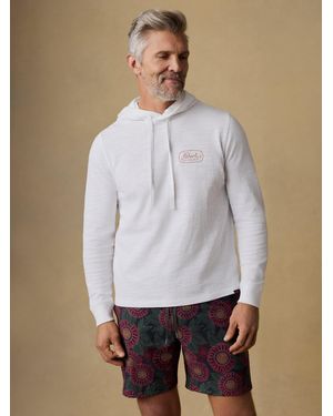 Faherty Surf Shop Sunwashed Organic Hoodie - White