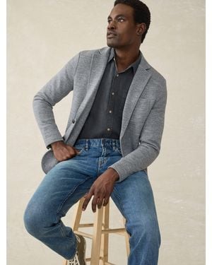 Faherty Inlet Knit Blazer - Gray