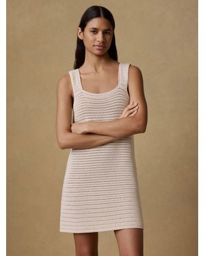 Faherty Seacoast Crochet Dress - Natural
