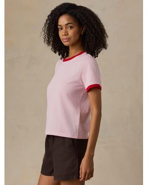Faherty Sunwashed Regenerative T-Shirt - Pink
