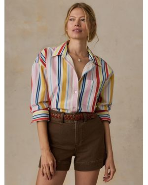 Faherty Coastal Poplin Relaxed Shirt - Natural