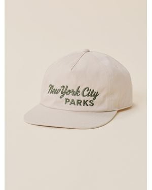 Faherty X Parks Project Nyc Parks Pinch Front Twill Hat - Natural