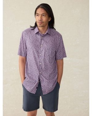 Faherty Short-Sleeve Movement&Trade; Monterey Shirt - Purple
