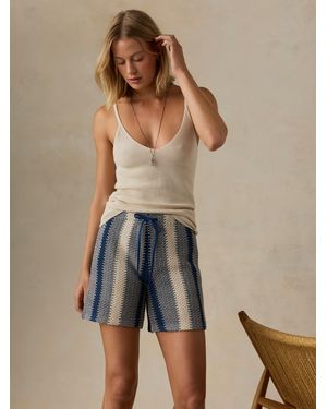 Faherty Seacoast Crochet Beach Short - Natural
