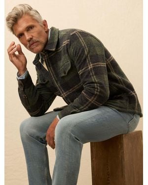 Faherty Range Fleece Shirt Jacket Lined Cpo - Green