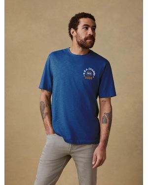 Faherty Ny Knicks Sunwashed Regenerative T-Shirt - Blue