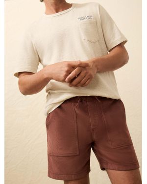 Faherty Corduroy Drawstring Utility Short - Brown
