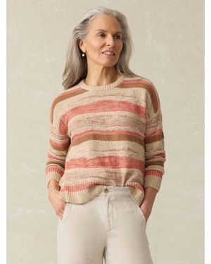 Faherty Miramar Linen Sedona Jumper - Brown