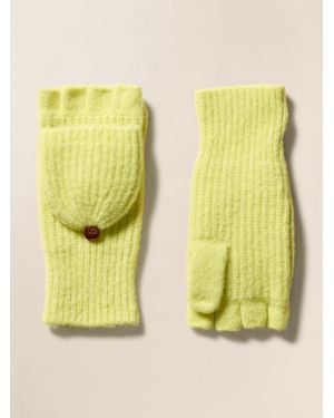 Faherty Alpine Cosy Pop Top Mitten - Yellow