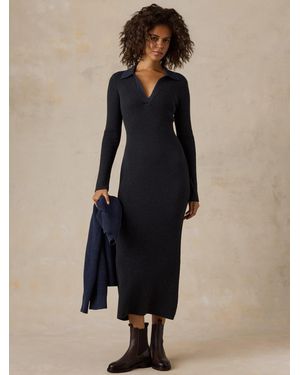 Faherty Throwback Sweater Dress - Blue