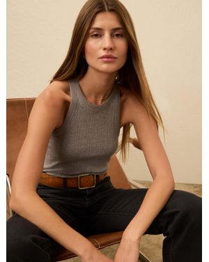 Faherty Paradise Pointelle Tank - Black