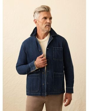 Faherty High Ridge Twill Studio Jacket - Blue