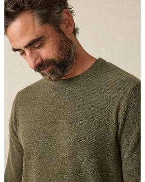 Faherty Jackson Crew Jumper - Green