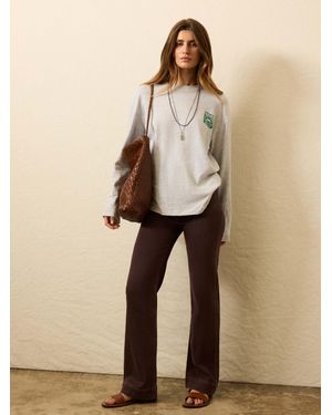 Faherty Sunwashed Slub Long-Sleeve Relaxed T-Shirt - Natural
