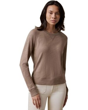 Faherty Sunwashed Organic Crewneck - Brown