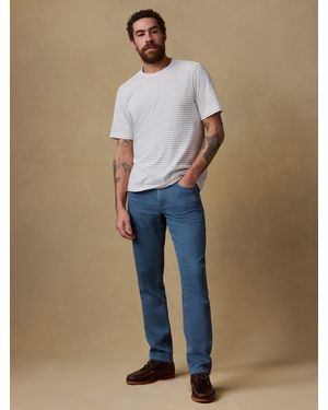 Faherty Stretch Terry 5-Pocket Trousers - Blue