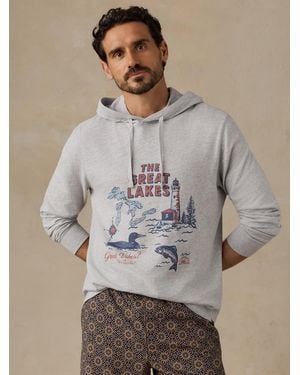 Faherty X Parks Project Great Lakes Sunwashed Organic Hoodie - Gray