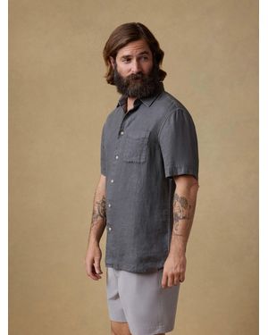 Faherty Short-Sleeve Palma Linen Shirt - Grey