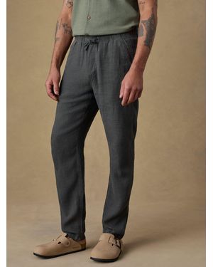 Faherty Linen Drawstring Pants - Black