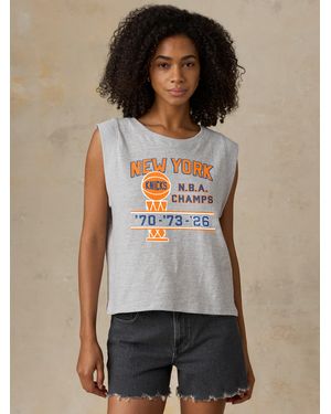 Faherty Ny Knicks Sunwashed Organic Muscle Tank - Multicolor
