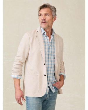 Faherty Inlet Knit Tweed Blazer - Natural