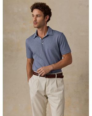 Faherty Sunwashed T-Shirt Polo - Blue