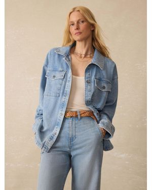 Faherty Linen Denim Jacket - Blue