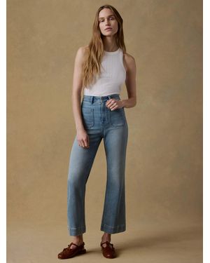 Faherty Stretch Terry Patch Pocket Ankle Pants - Blue