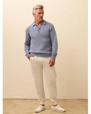 Faherty Heirloom Long-Sleeve Jumper Polo - Grey