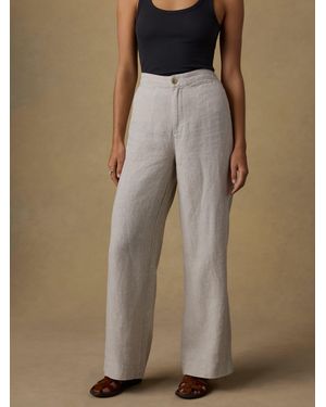Faherty Sun Strider Linen Trousers - Natural