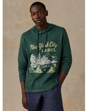 Faherty X Parks Project Nyc Parks Sunwashed Organic Hoodie - Green