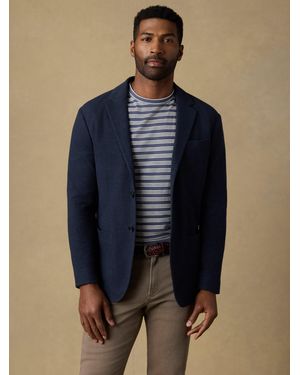 Faherty Highland Knit Blazer - Blue