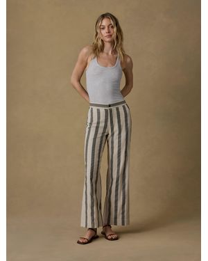 Faherty Sun Strider Cotton Linen Trousers - White