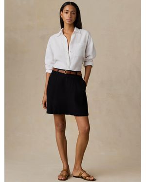 Faherty Sun Strider Linen Pleated Short - Natural