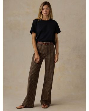 Faherty Twill Tide Slim Straight Trousers - Natural