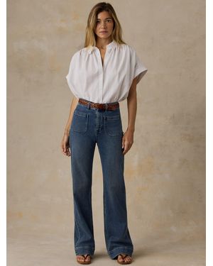Faherty Stretch Terry Patch Pocket Pants - Blue